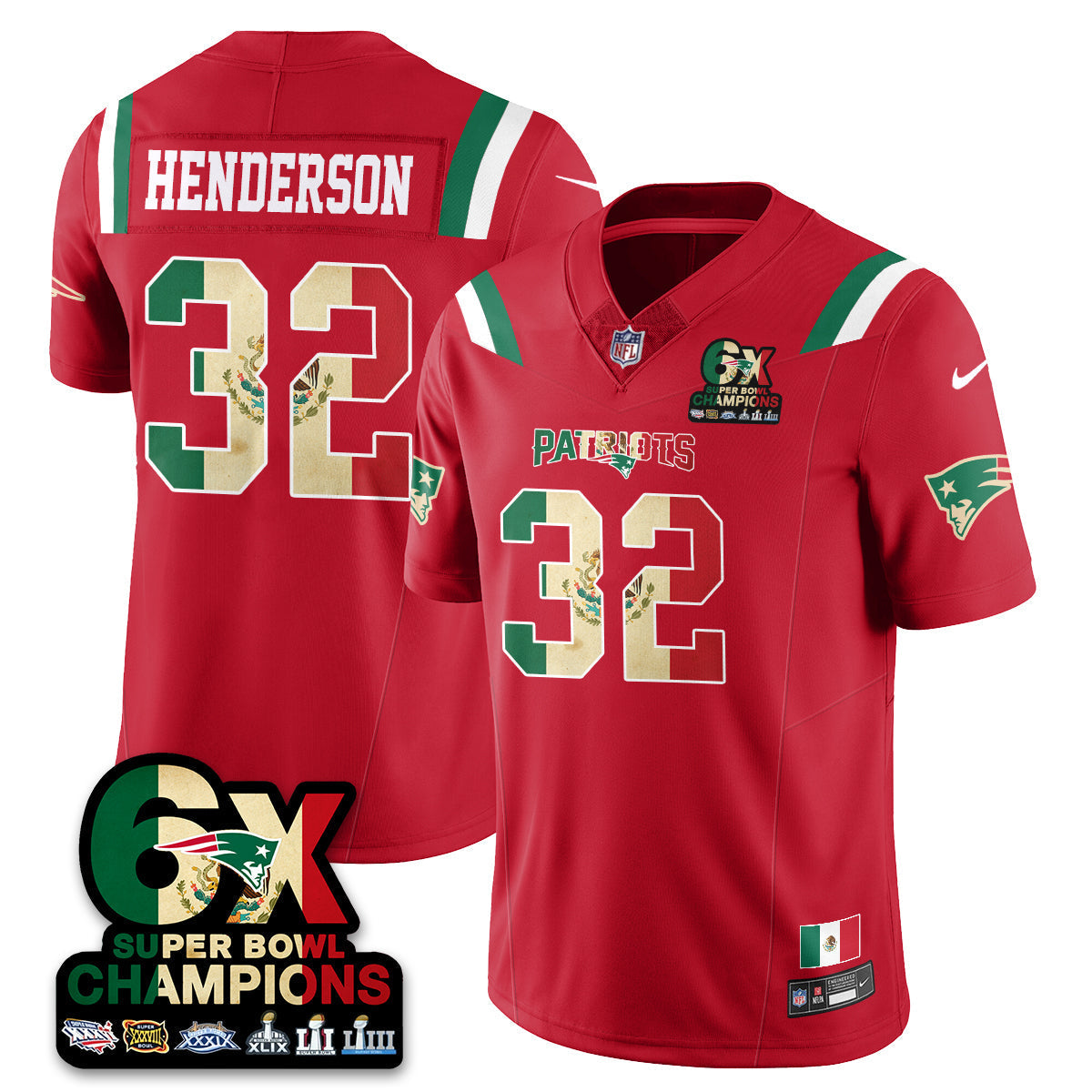 NE Mexico Vapor Limited Jersey - All Stitched