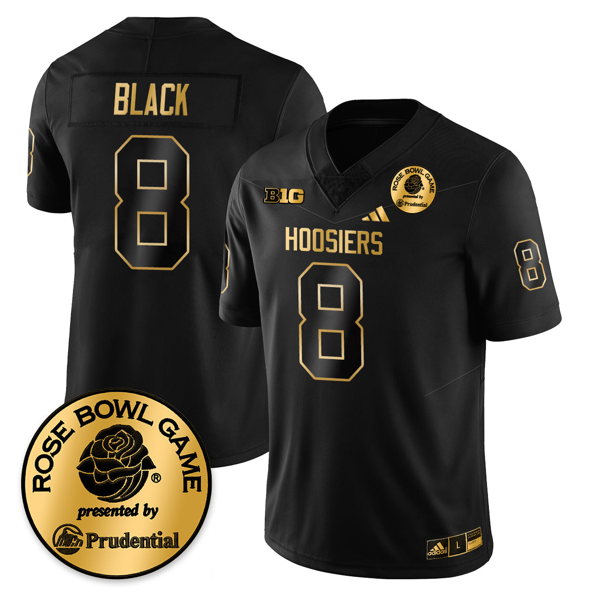 Indiana H Vapor Limited Football Gold Jersey - Rose Bowl - All Stitched