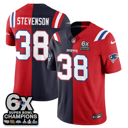 NE 6-Time Champions Patch Vapor Limited Split Jersey - All Stitched