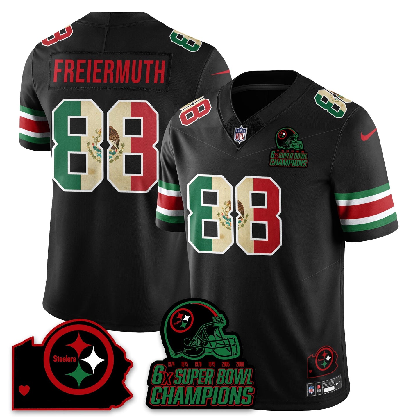 PIT 6-Time Champions Mexico Vapor Limited Jersey - All Stitched