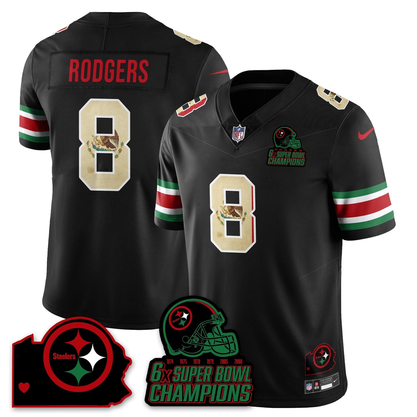 PIT 6-Time Champions Mexico Vapor Limited Jersey - All Stitched
