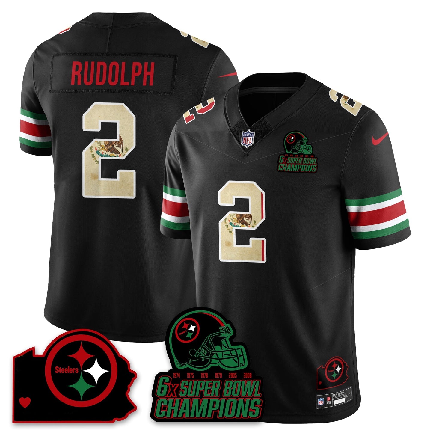 PIT 6-Time Champions Mexico Vapor Limited Jersey - All Stitched