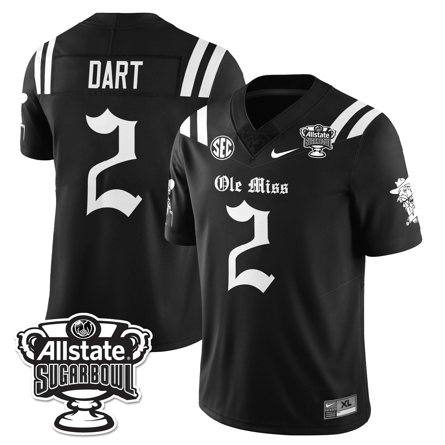 OMR 2025 Sugar Bowl Gothic Vapor Limited Football Jersey - All Stitched