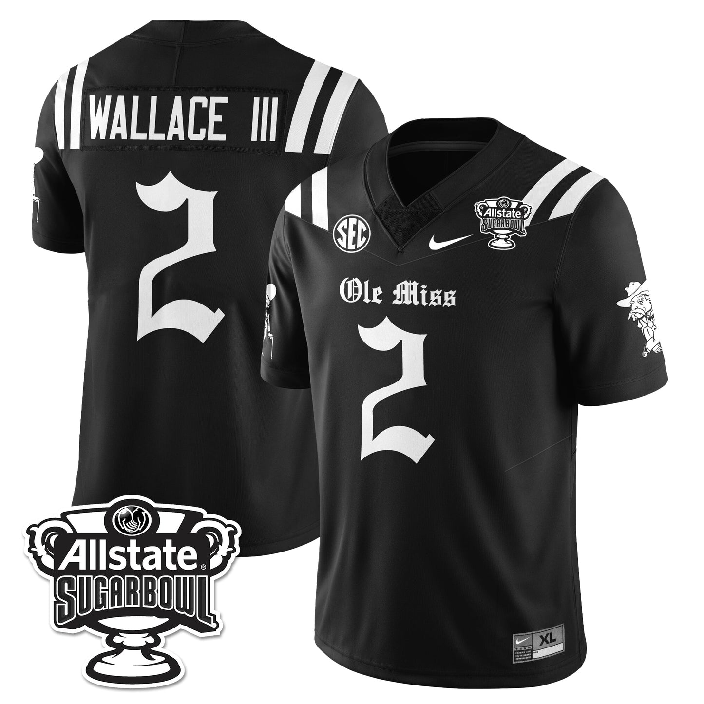 OMR 2025 Sugar Bowl Gothic Vapor Limited Football Jersey - All Stitched