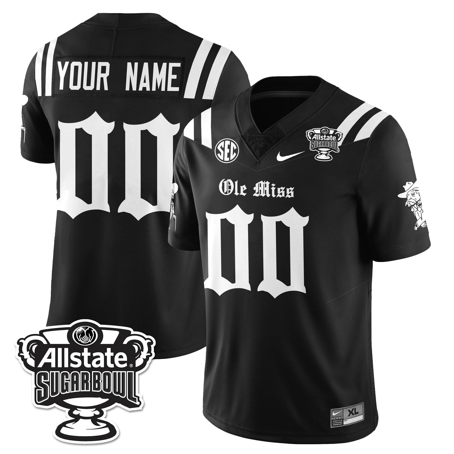OMR 2025 Sugar Bowl Gothic Vapor Limited Football Jersey - All Stitched