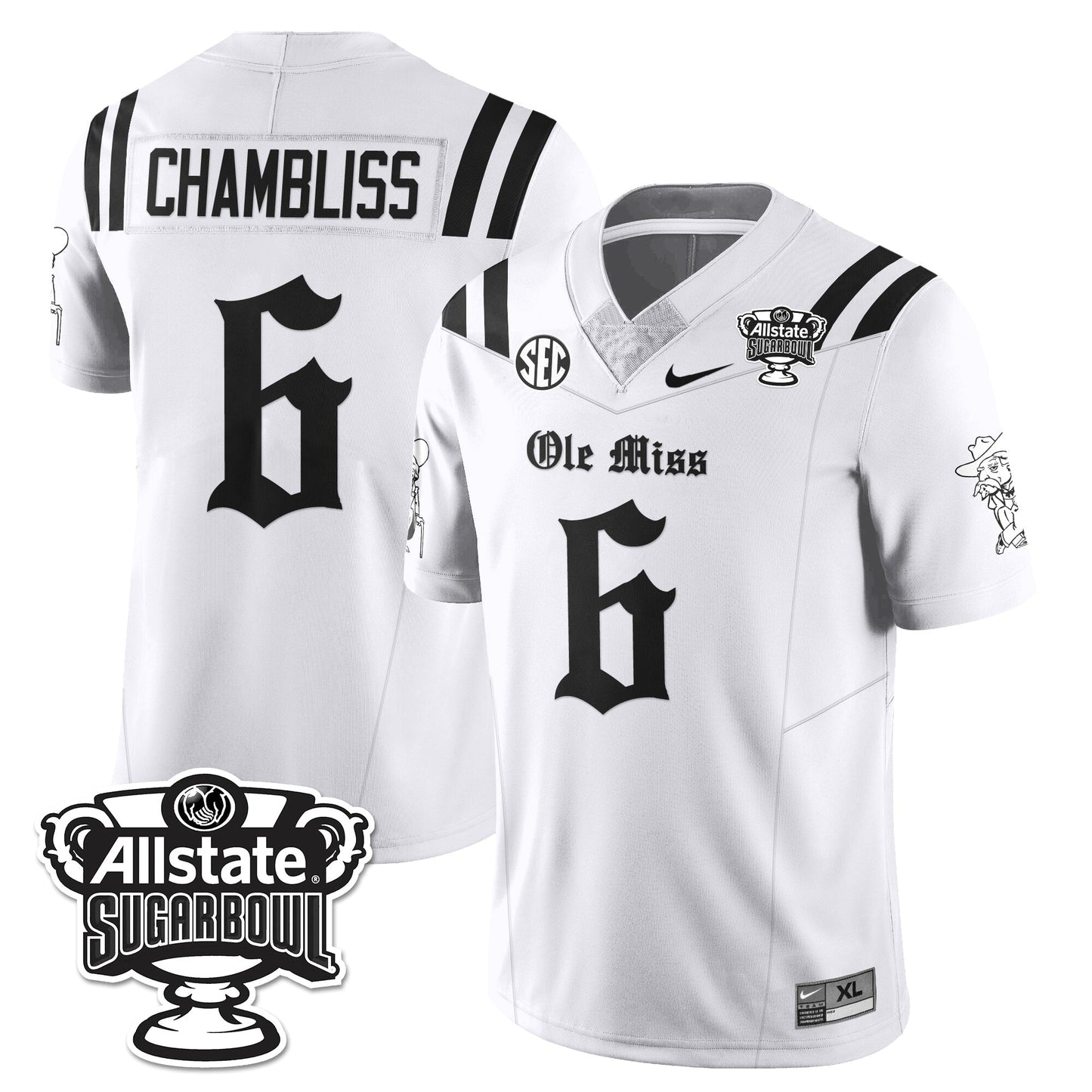 OMR 2025 Sugar Bowl Gothic Vapor Limited Football Jersey - All Stitched