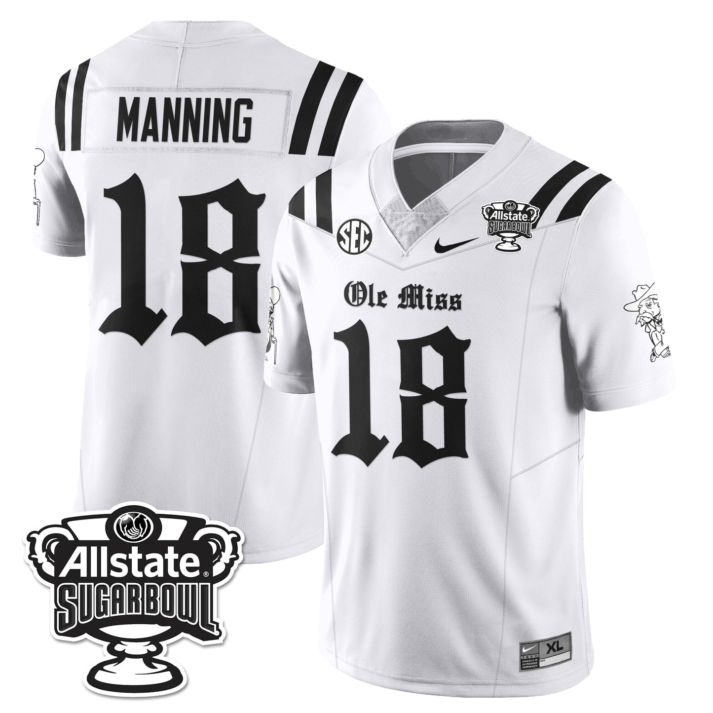 OMR 2025 Sugar Bowl Gothic Vapor Limited Football Jersey - All Stitched