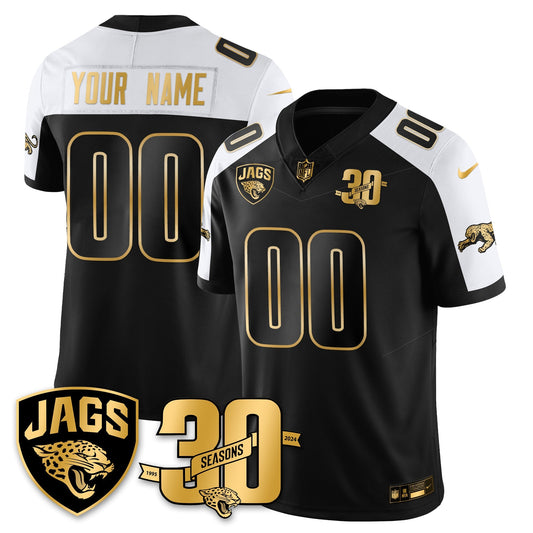 Custom DET 30th Season Patch Throwback Gold Vapor Limited Jersey - All Stitched