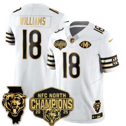 CHI NFC North Division Champions Vapor Limited Gold Jersey n2 - All Stitched
