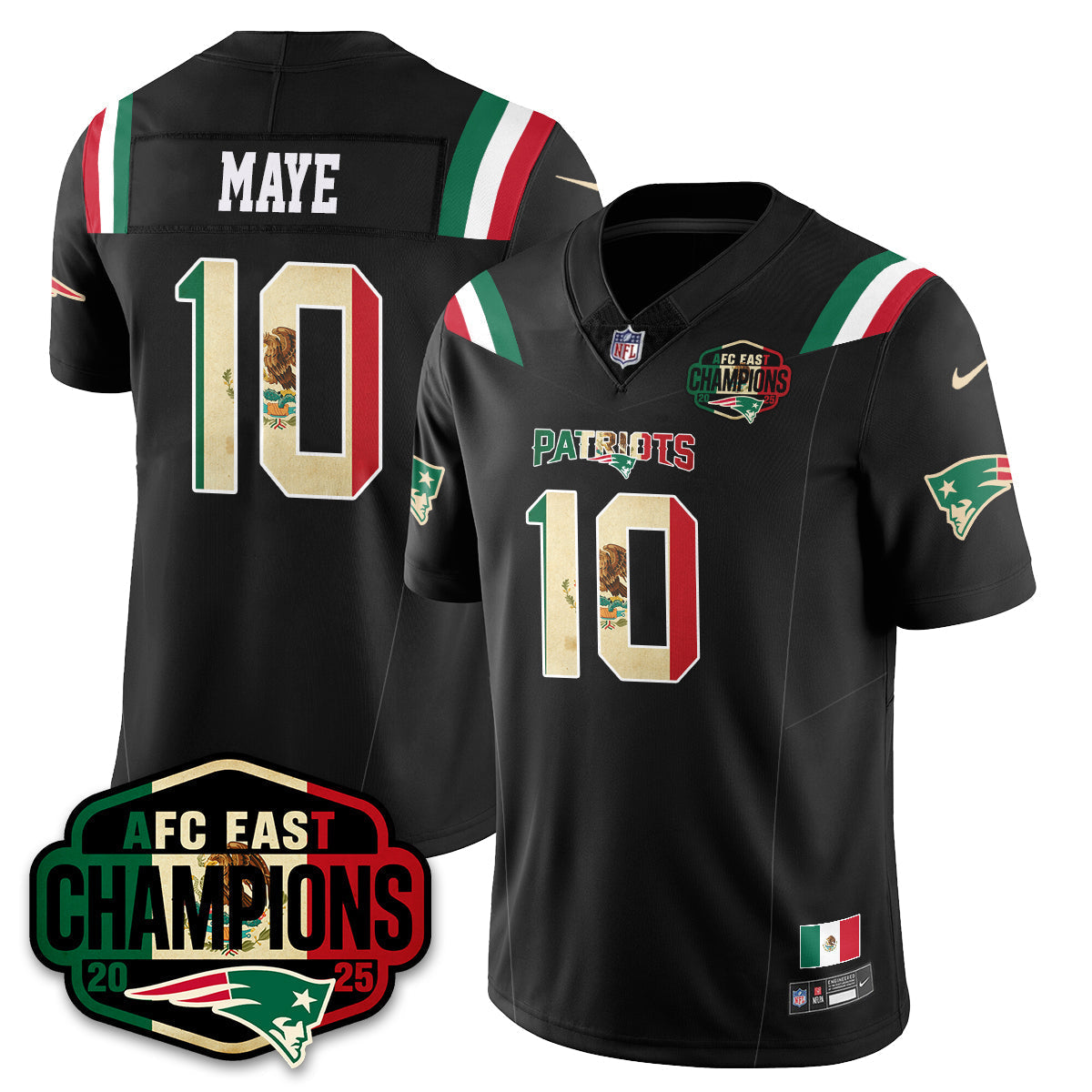 NE Mexico AFC East Division Champions Vapor Limited Jersey - All Stitched