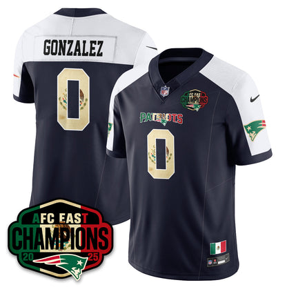 NE Mexico AFC East Division Champions Vapor Limited Jersey - All Stitched