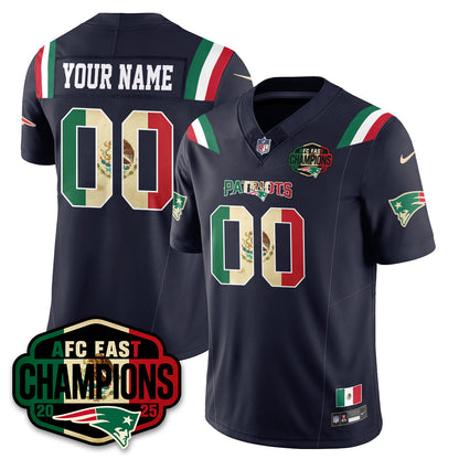 Custom NE Mexico AFC East Division Champions Vapor Limited Jersey - All Stitched