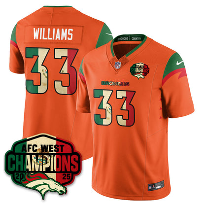 DEN Mexico AFC West Division Champions Vapor Limited Jersey - All Stitched