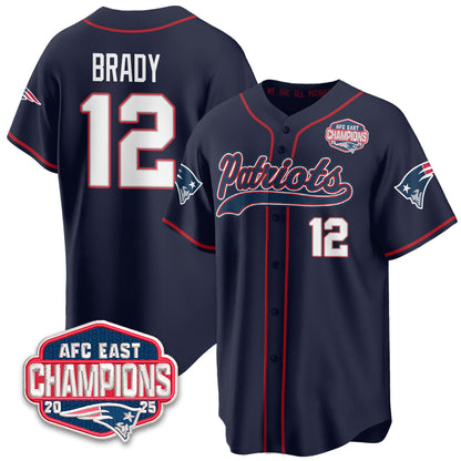 NE AFC East Division Champions Vapor Limited Baseball Jersey - All Stitched