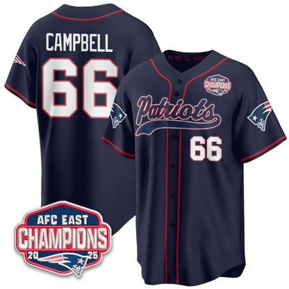NE AFC East Division Champions Vapor Limited Baseball Jersey - All Stitched