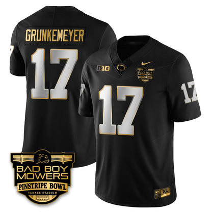 PSU Football Pinstripe Bowl Gold Jersey - All Stitched