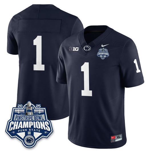PSU Football 2025 Pinstripe Bowl Champions Jersey - All Stitched