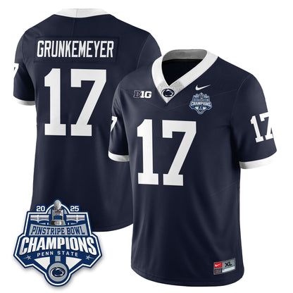 PSU Football 2025 Pinstripe Bowl Champions Jersey - All Stitched