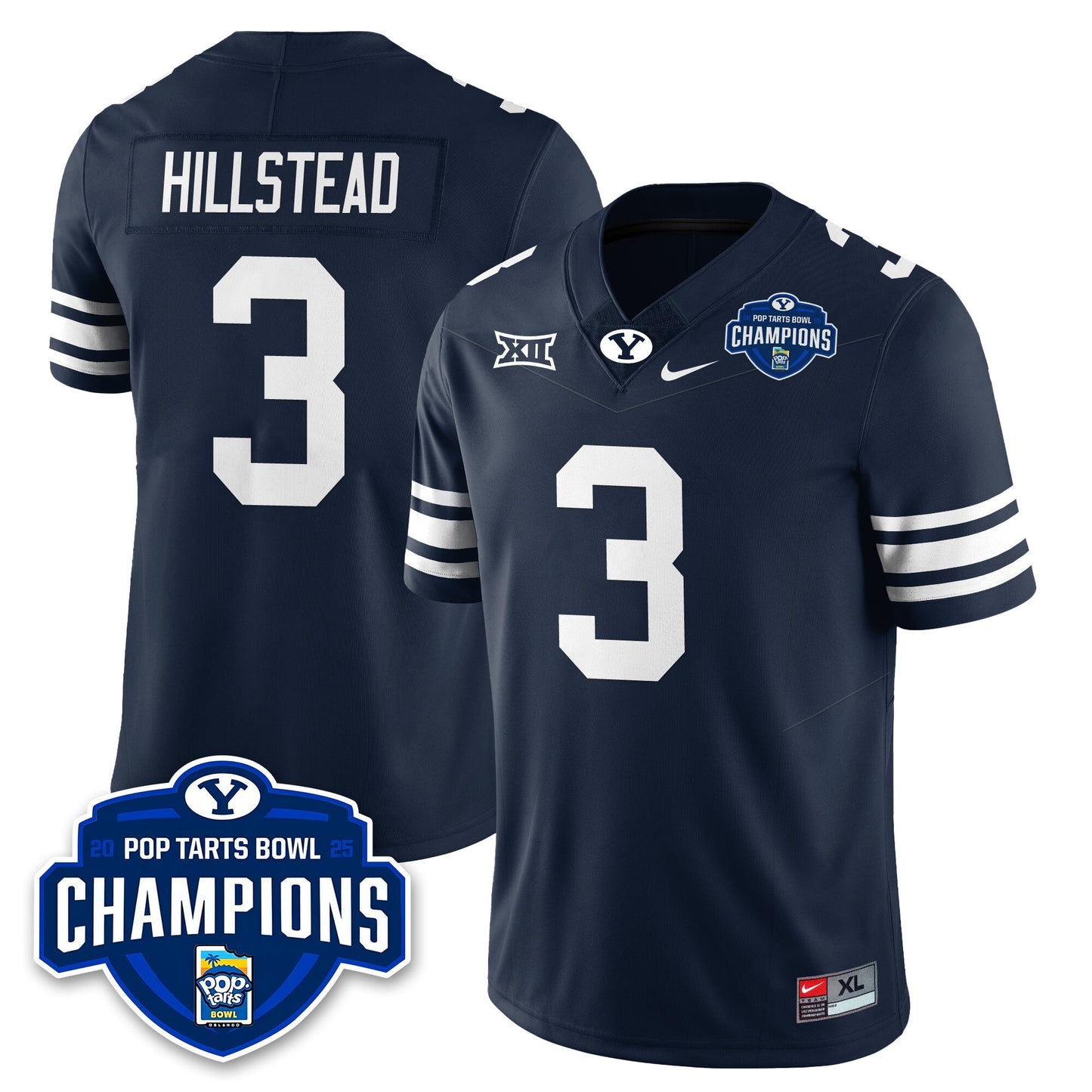 BYU Cougars Football 2025 Pop-Tarts Bowl Champions Jersey - All Stitched