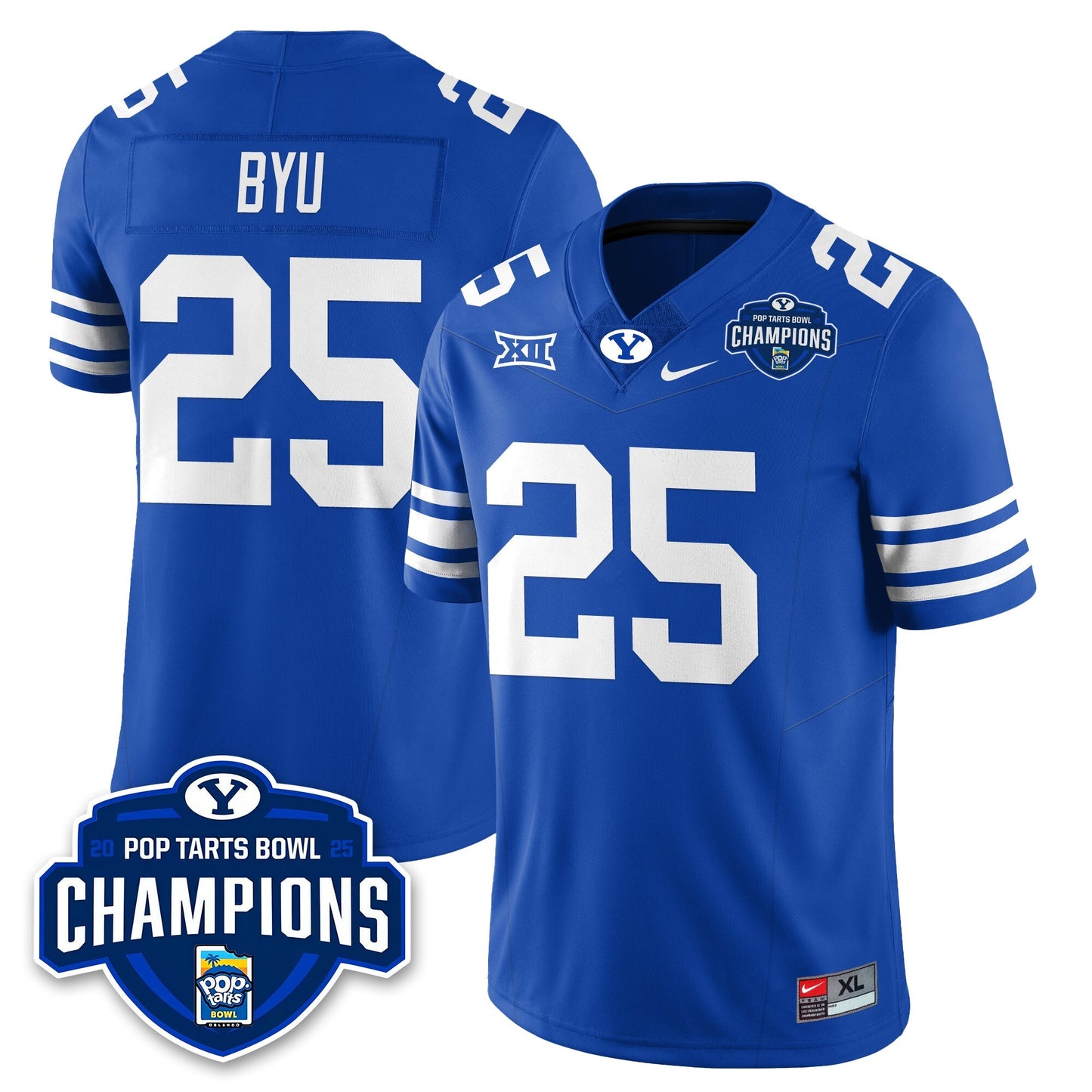 BYU Cougars Football 2025 Pop-Tarts Bowl Champions Jersey - All Stitched