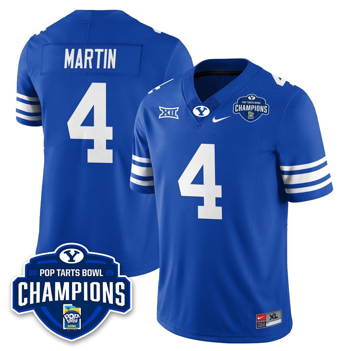 BYU Cougars Football 2025 Pop-Tarts Bowl Champions Jersey - All Stitched