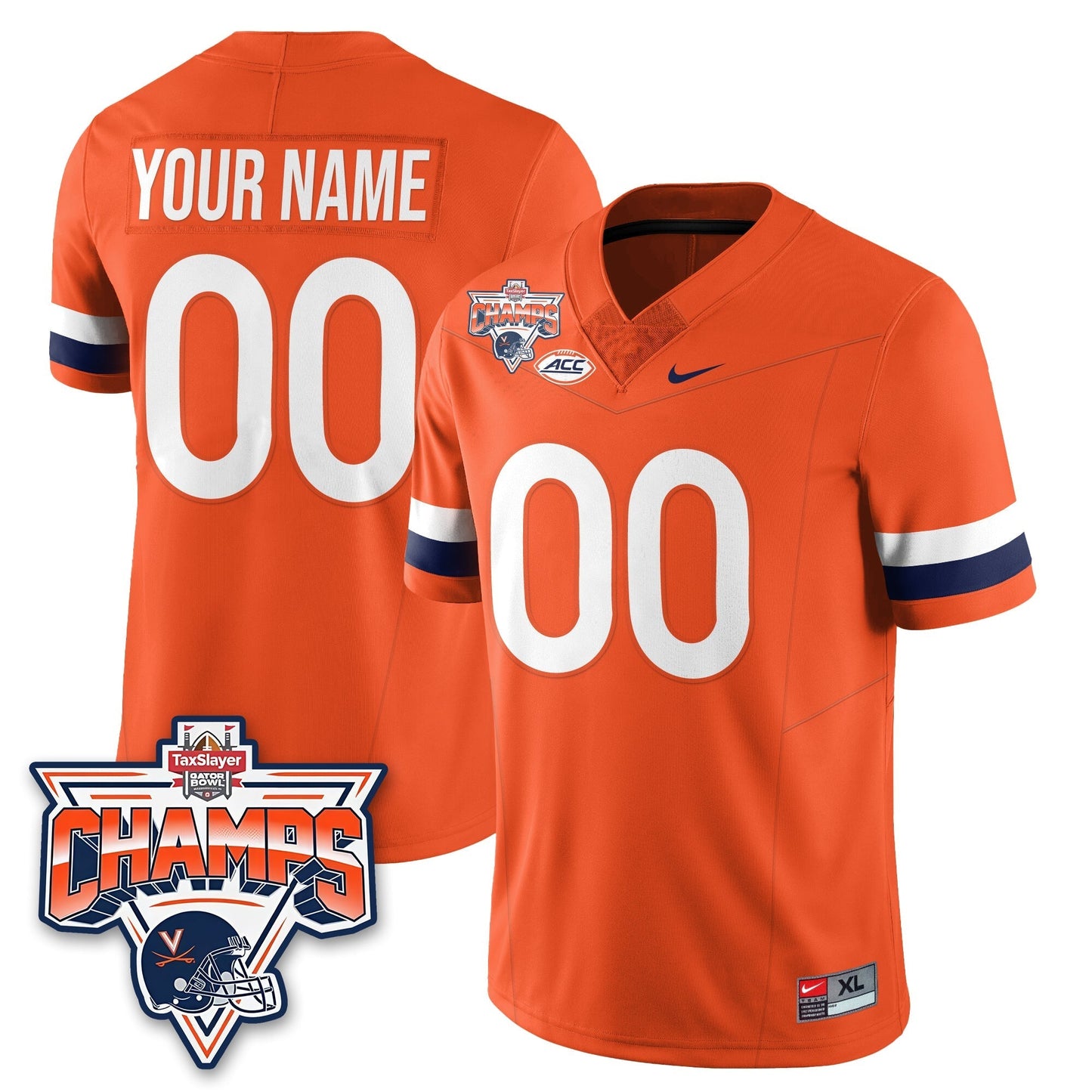 VC Football 2025 TaxSlayer Gator Bowl Champions Custom Jersey - Stitched-NQD