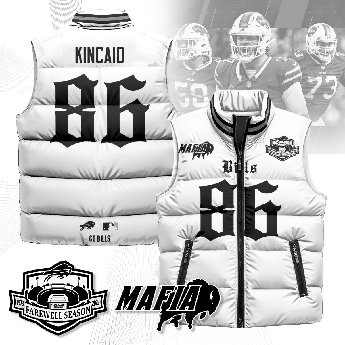 BUF Gothic Farewell Highmark Unisex Puffer Vest-NQD