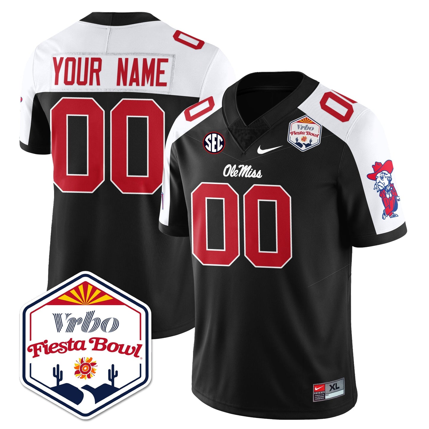 Ole Miss Football Vapor Limited Jersey - Vrbo Fiesta Bowl - All Stitched
