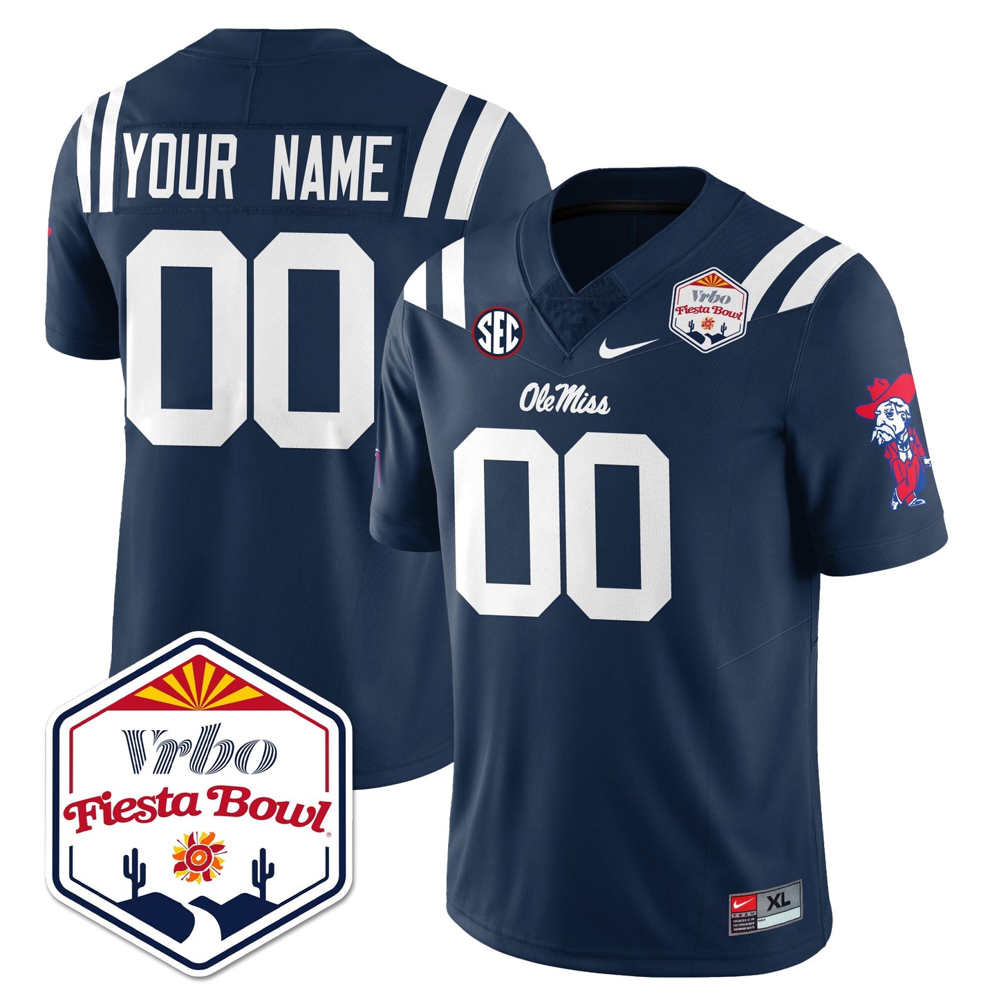 Ole Miss Football Vapor Limited Jersey - Vrbo Fiesta Bowl - All Stitched