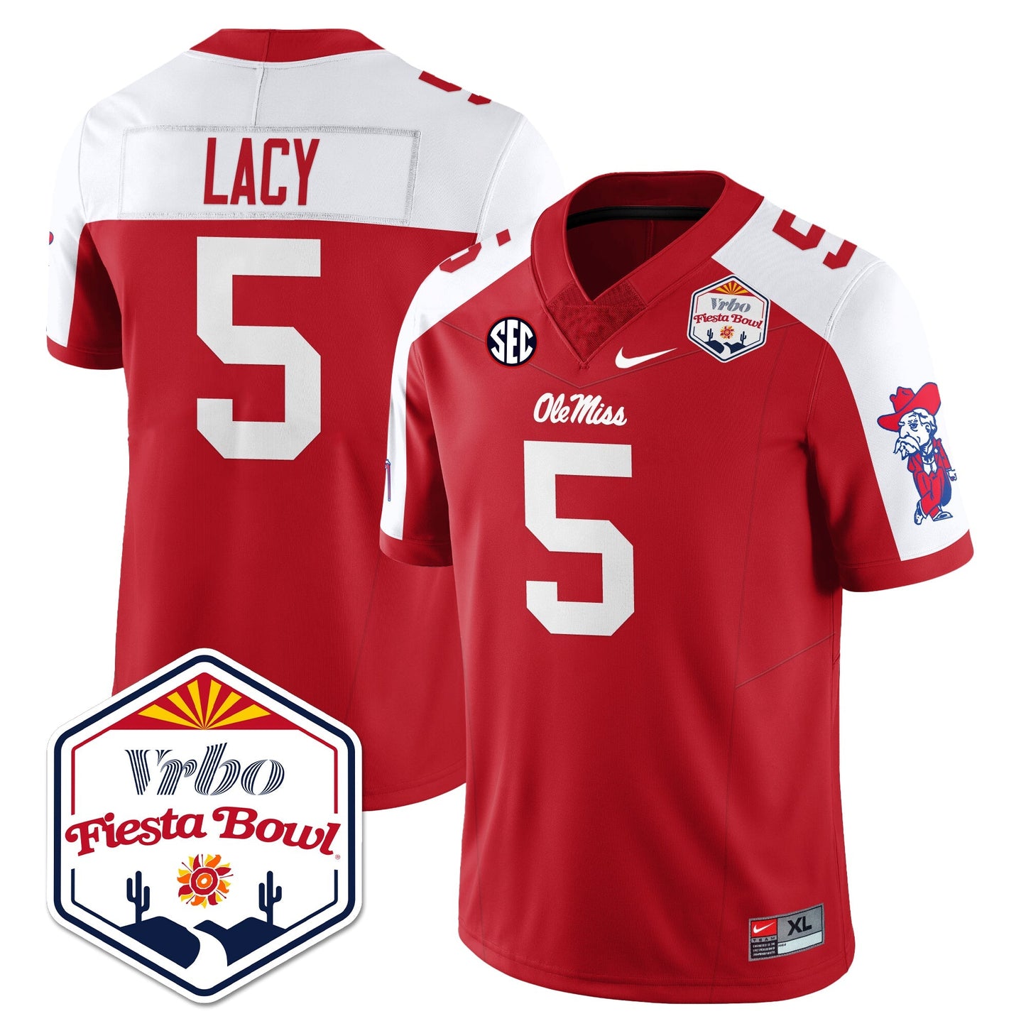 Ole Miss Football Vapor Limited Jersey - Vrbo Fiesta Bowl - All Stitched