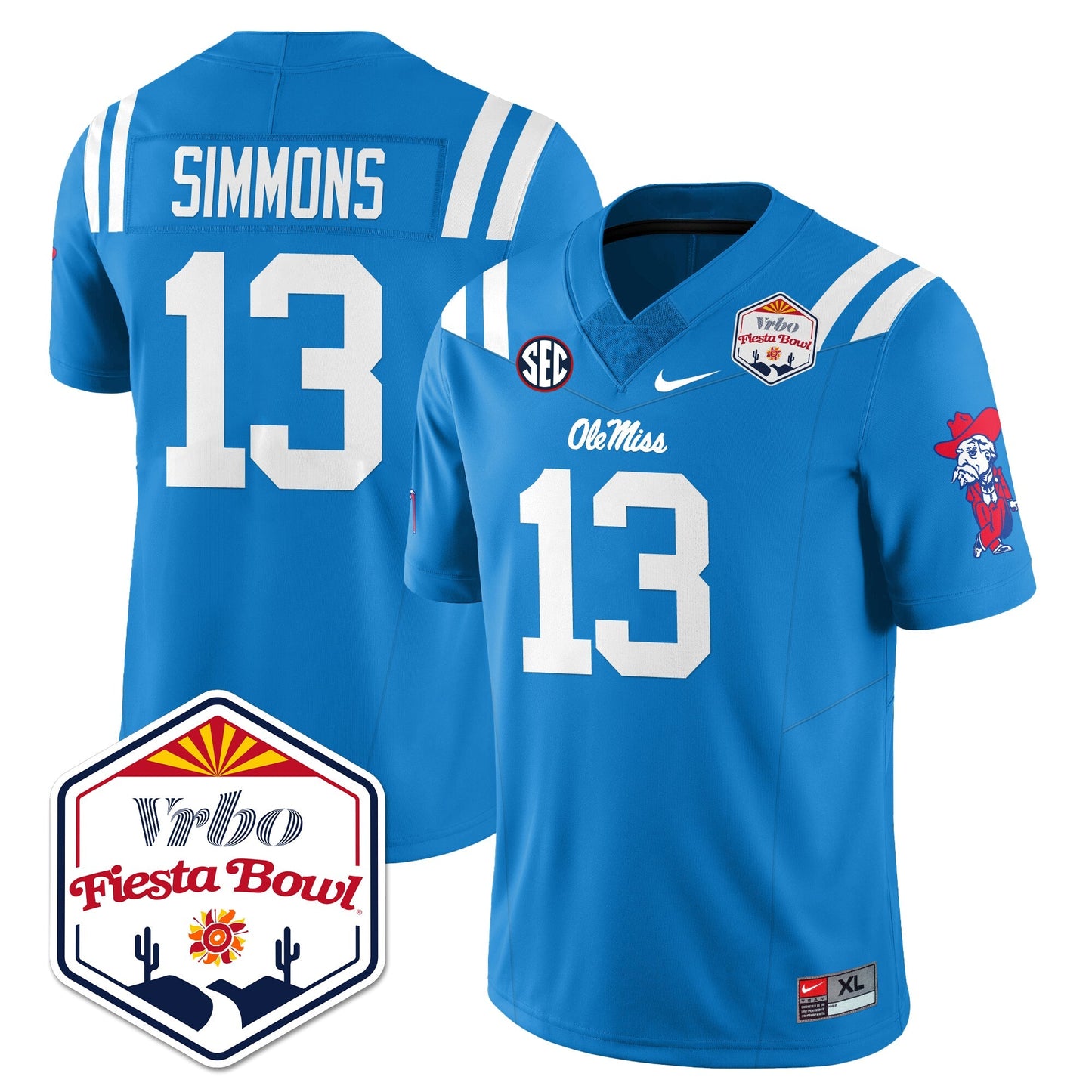 Ole Miss Football Vapor Limited Jersey - Vrbo Fiesta Bowl - All Stitched