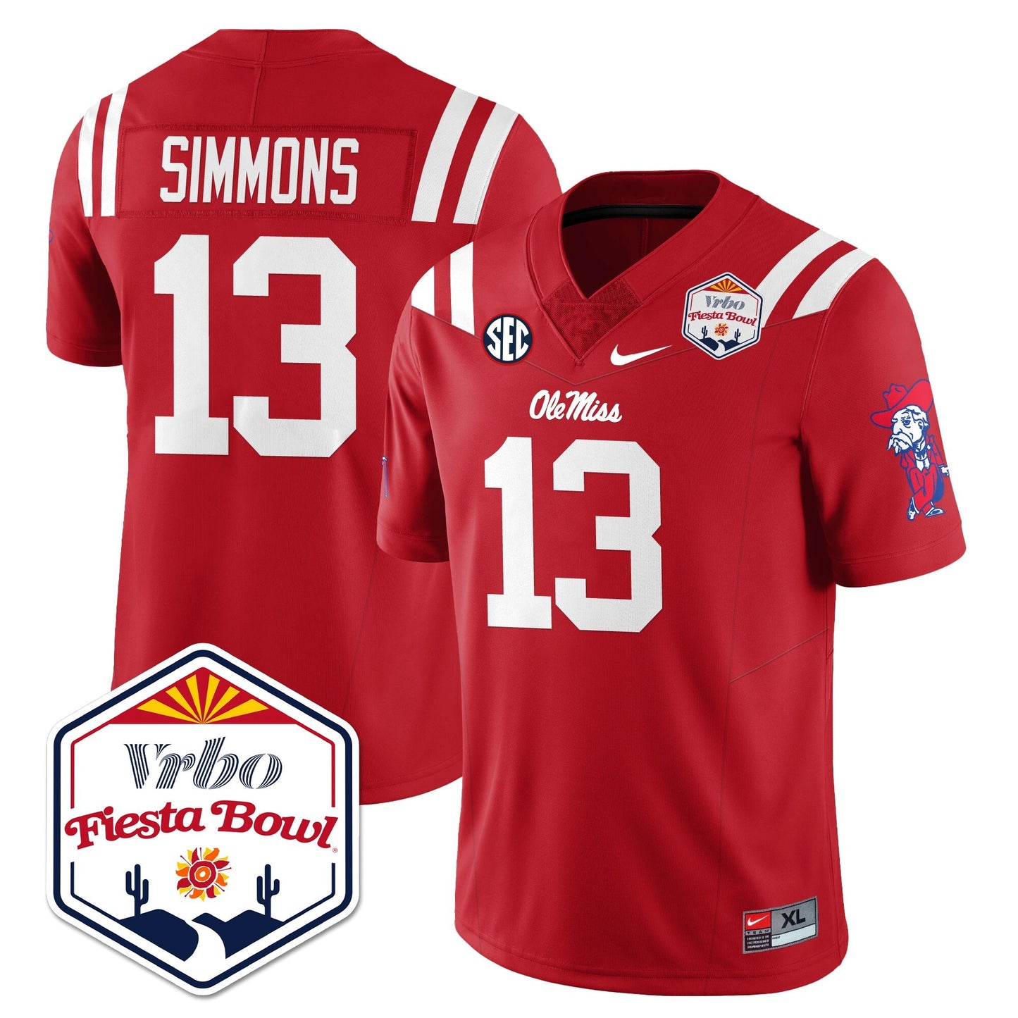 Ole Miss Football Vapor Limited Jersey - Vrbo Fiesta Bowl - All Stitched