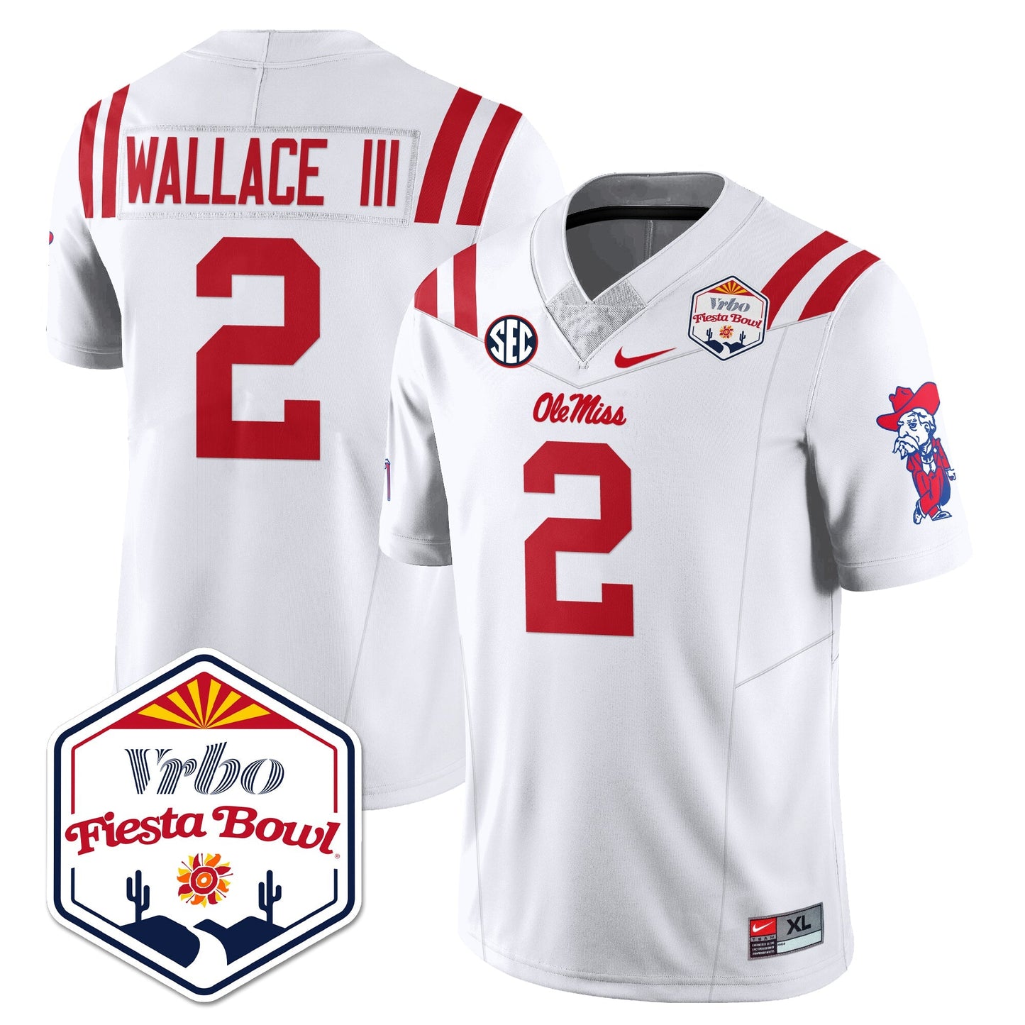 Ole Miss Football Vapor Limited Jersey - Vrbo Fiesta Bowl - All Stitched