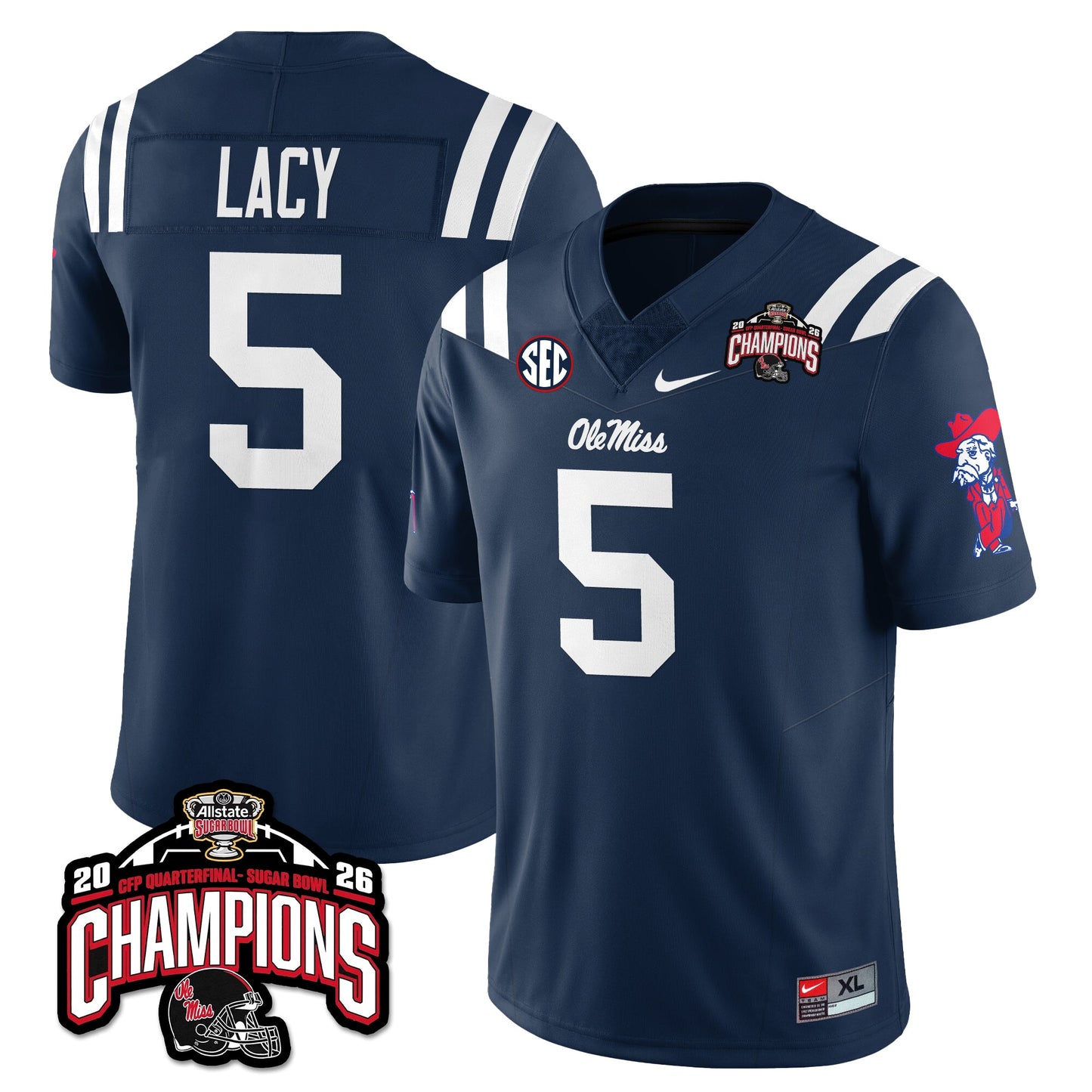 OM Football Vapor Limited Jersey - Allstate Sugar Bowl Champions - All Stitched