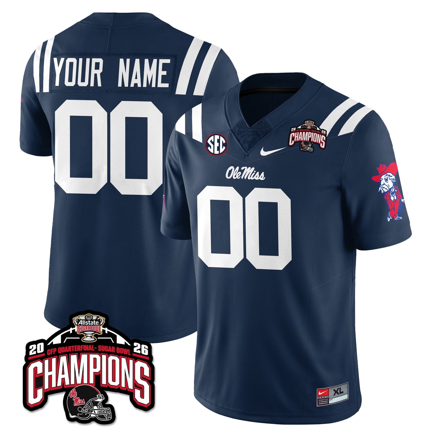 OM Football Vapor Limited Jersey - Allstate Sugar Bowl Champions - All Stitched