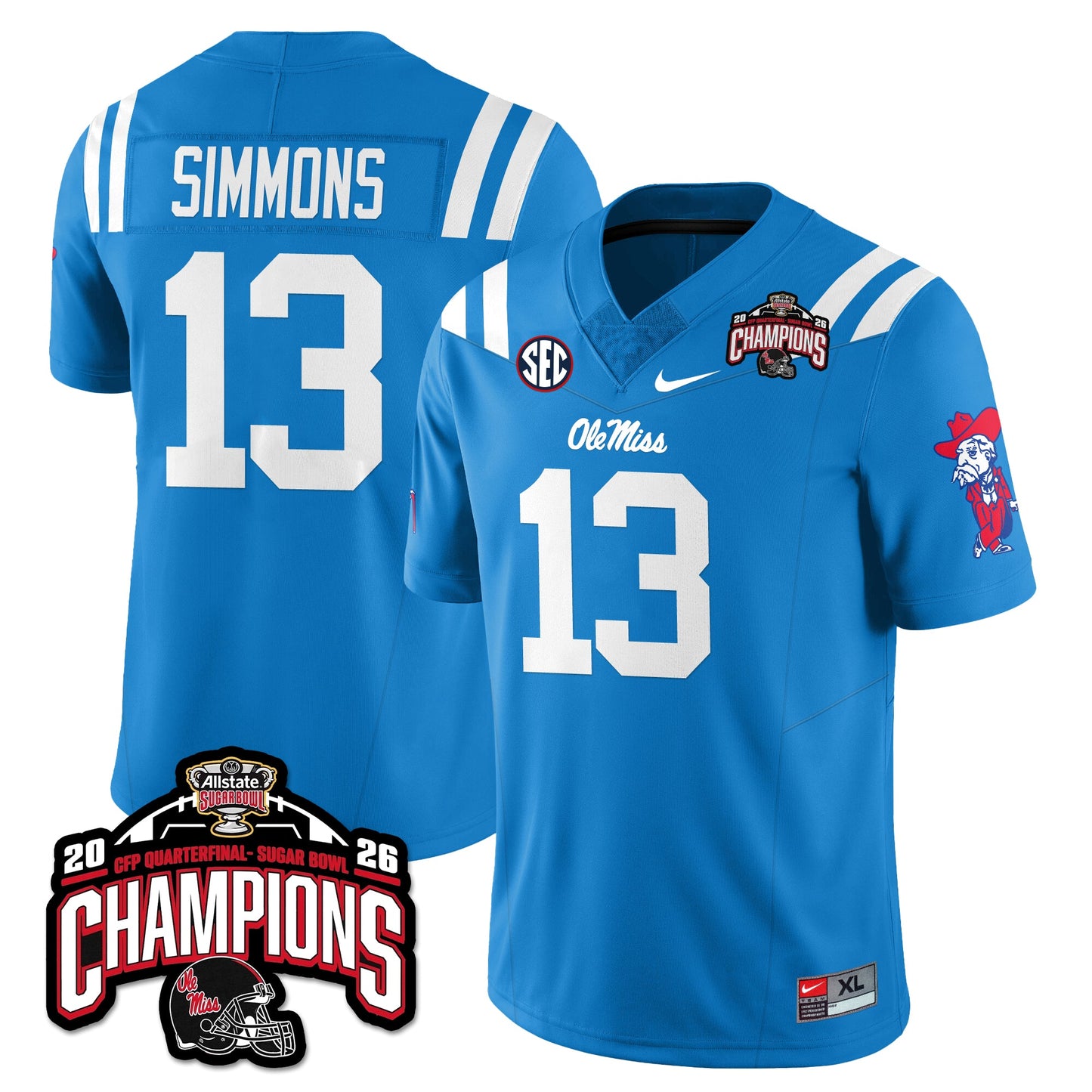 OM Football Vapor Limited Jersey - Allstate Sugar Bowl Champions - All Stitched