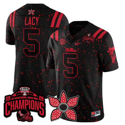 Ole Miss Football Stranger Things Vapor Limited Jersey - Allstate Sugar Bowl Champions - All Stitched