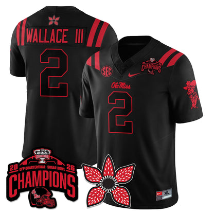 Ole Miss Football Stranger Things Vapor Limited Jersey - Allstate Sugar Bowl Champions - All Stitched