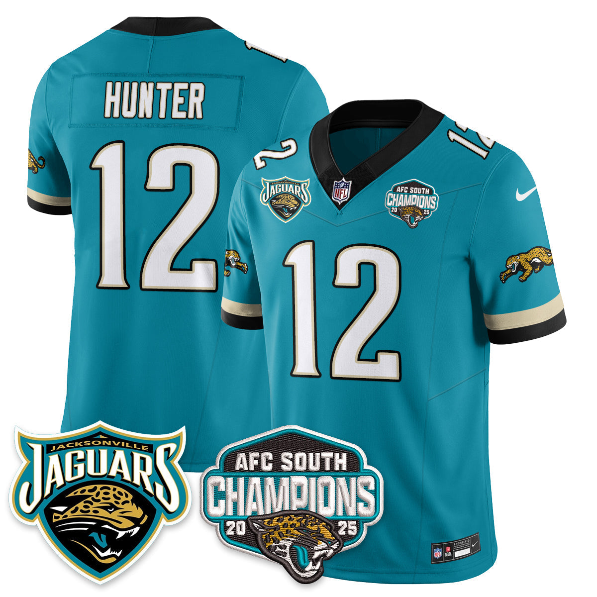 DET AFC South Division Champions Vapor Limited Throwback Jersey - All Stitched