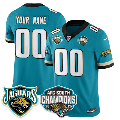 Custom DET AFC South Division Champions Vapor Limited Throwback Jersey - All Stitched