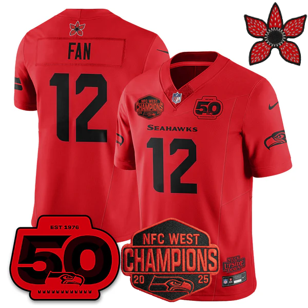 SEA 'Stranger Things Edition' 2026 NFC West Champions Jersey - All Stitched