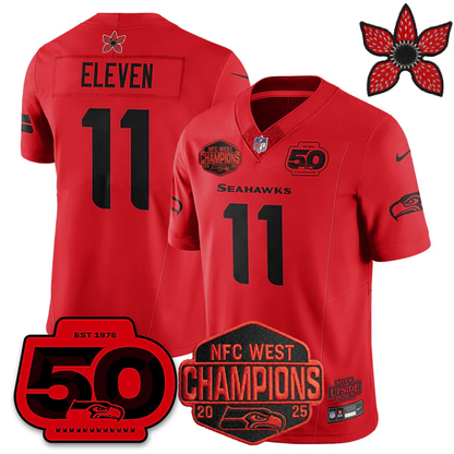 SEA 'Stranger Things Edition' 2026 NFC West Champions Jersey - All Stitched