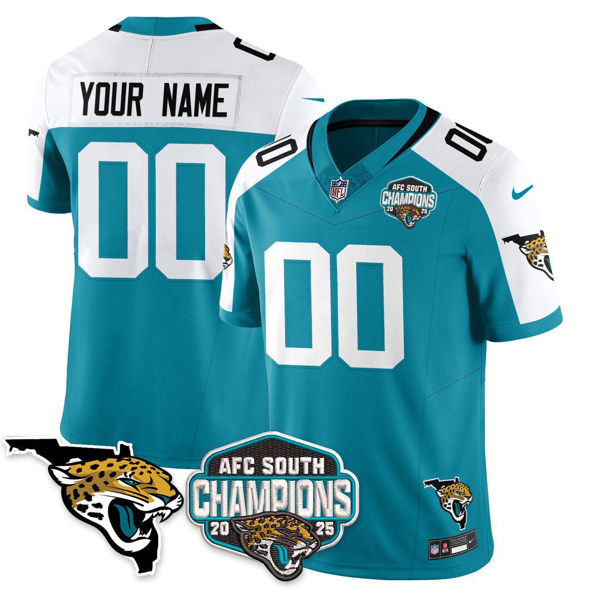 DET AFC South Division Champions Vapor Limited Jersey - All Stitched