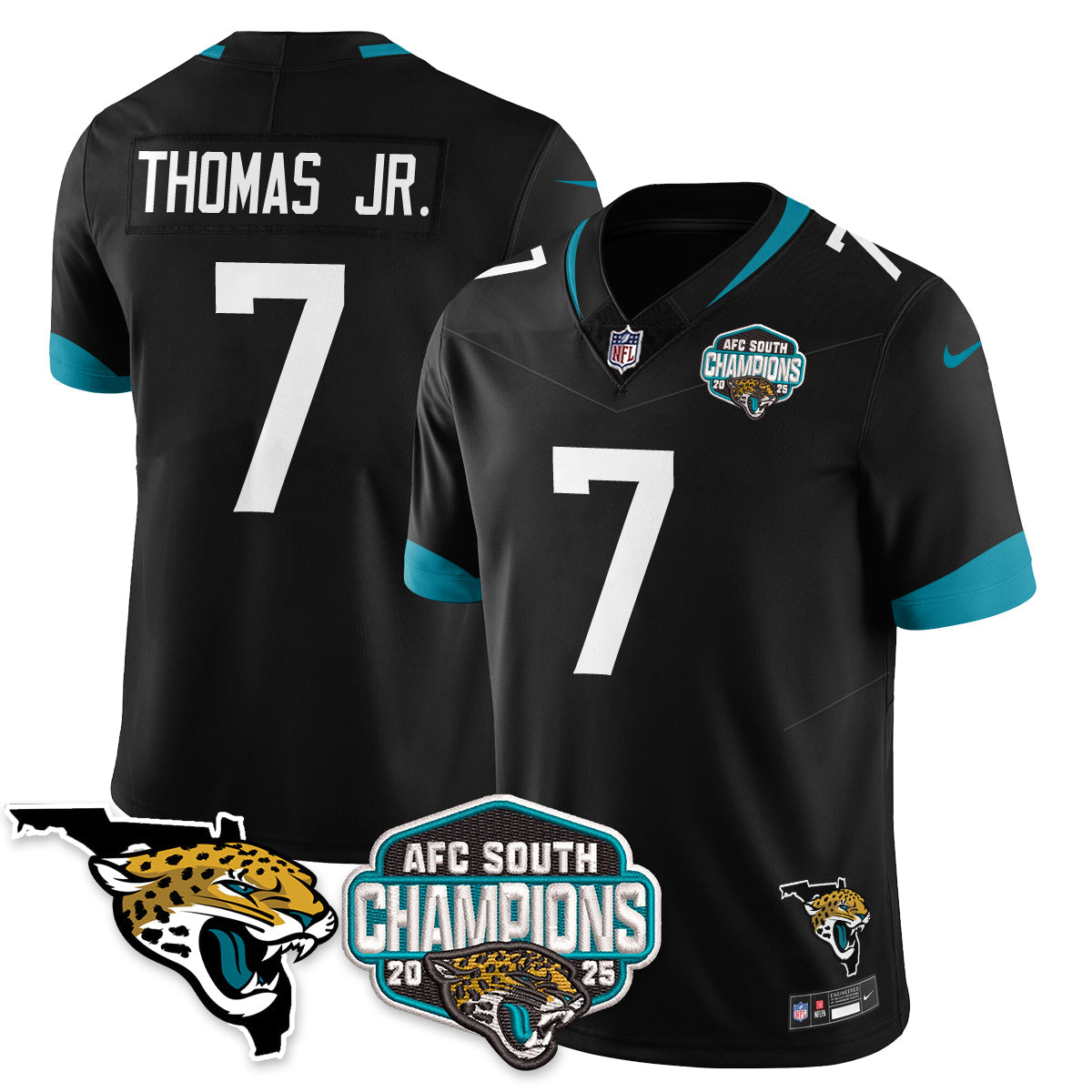 DET AFC South Division Champions Vapor Limited Jersey - All Stitched