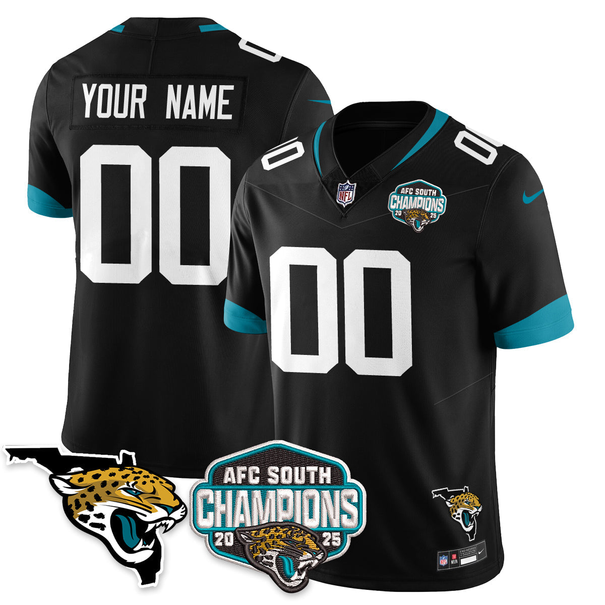 Custom DET AFC South Division Champions Vapor Limited Jersey - All Stitched