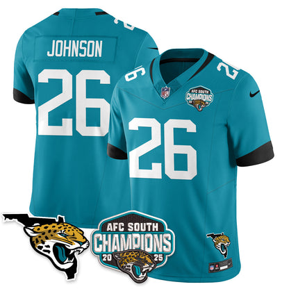 DET AFC South Division Champions Vapor Limited Jersey - All Stitched