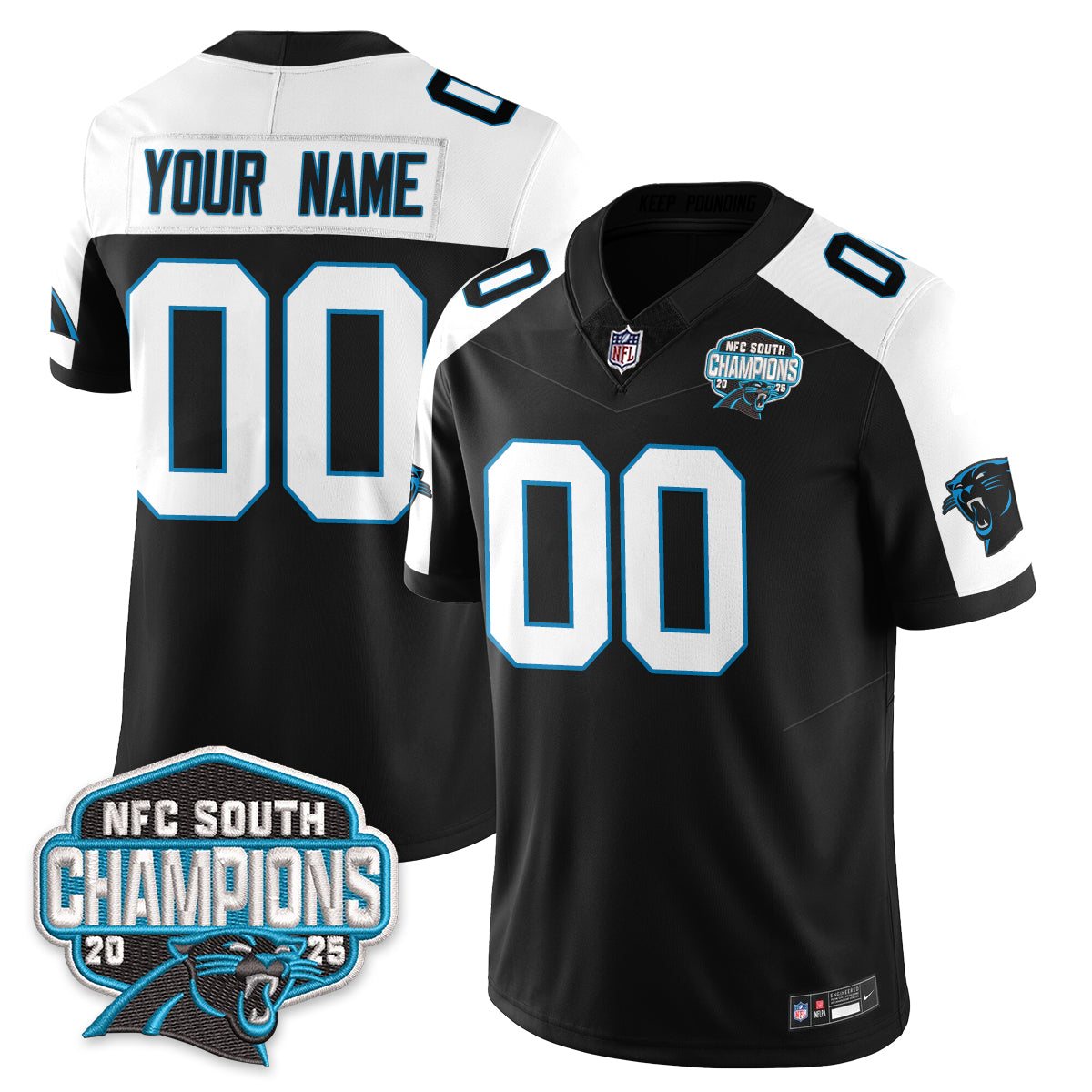 CAR NFC South Division Champions Vapor Limited Custom Jersey n1 - All Stitched