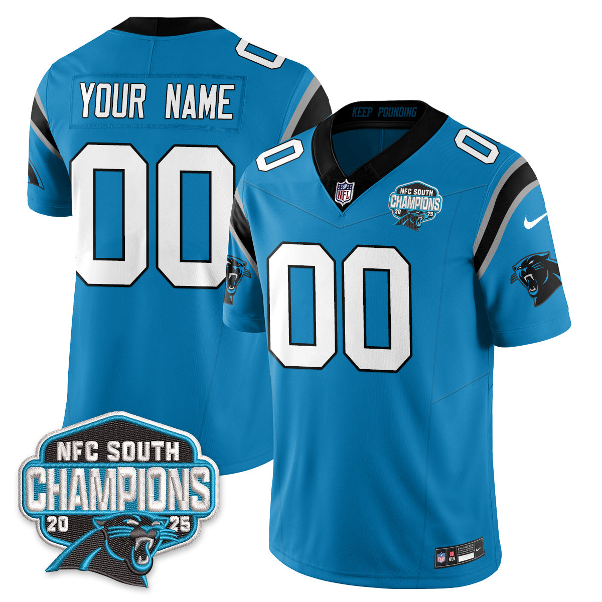 CAR NFC South Division Champions Vapor Limited Custom Jersey n1 - All Stitched
