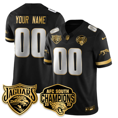 DET AFC South Division Champions Vapor Limited Gold Jersey - All Stitched