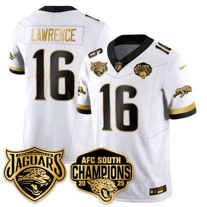 DET AFC South Division Champions Vapor Limited Gold Jersey - All Stitched